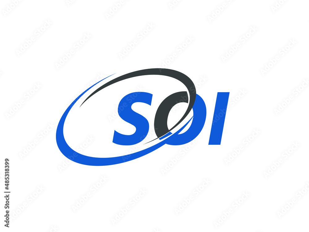 SOI letter creative modern elegant swoosh logo design SOI letter creative modern elegant swoosh logo design