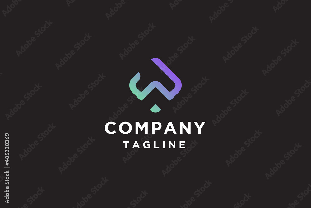Initial letter W technology logo design vector illustration. Initial letter W technology logo design vector illustration.