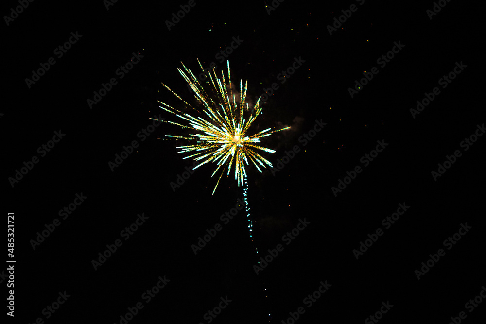 Firework burst with black background. Firework burst with black background.