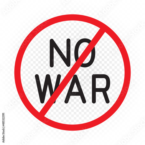 no or stop war sign symbol sticker