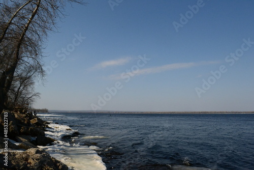 beach and river