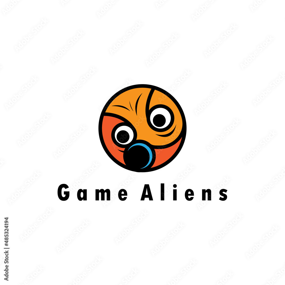 alien mascot logo game circle vector design illustration alien mascot logo game circle vector design illustration