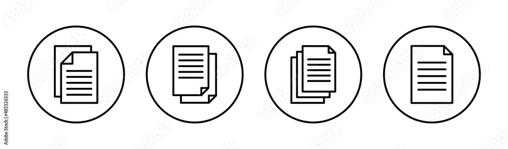 Document icons set. Paper sign and symbol. File Icon Document icons set. Paper sign and symbol. File Icon
