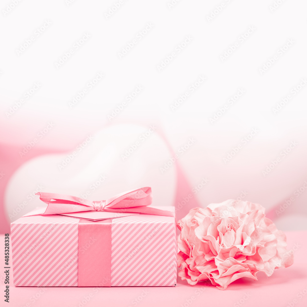 Valentine day gift and heart card