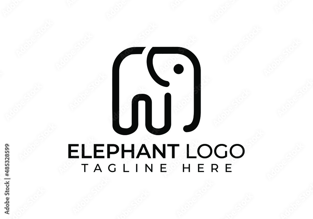 Obraz na plátně Elephant vector icon illustration