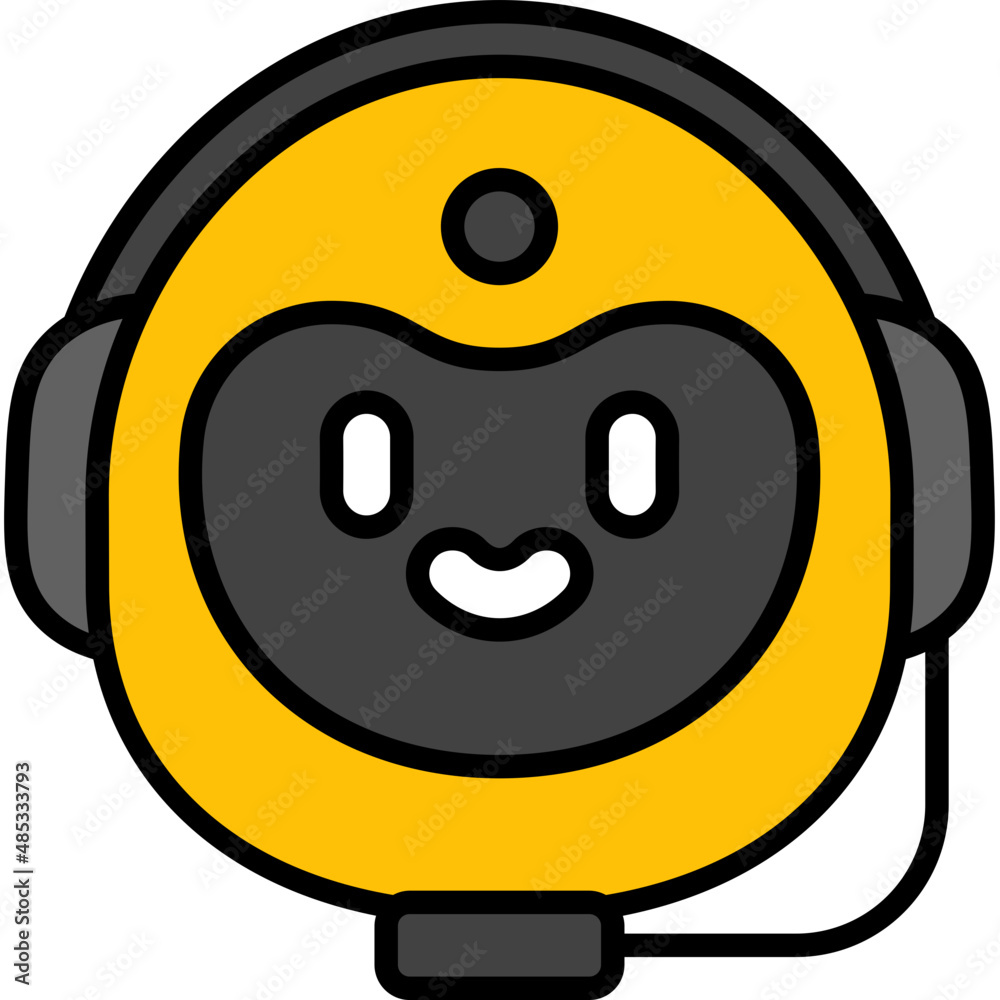 Fototapeta premium bot filled outline icon