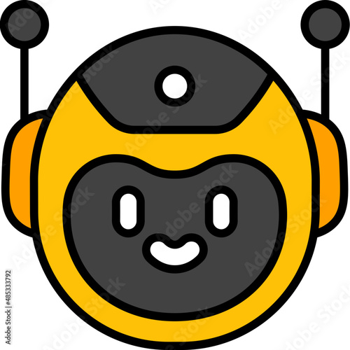 bot filled outline icon