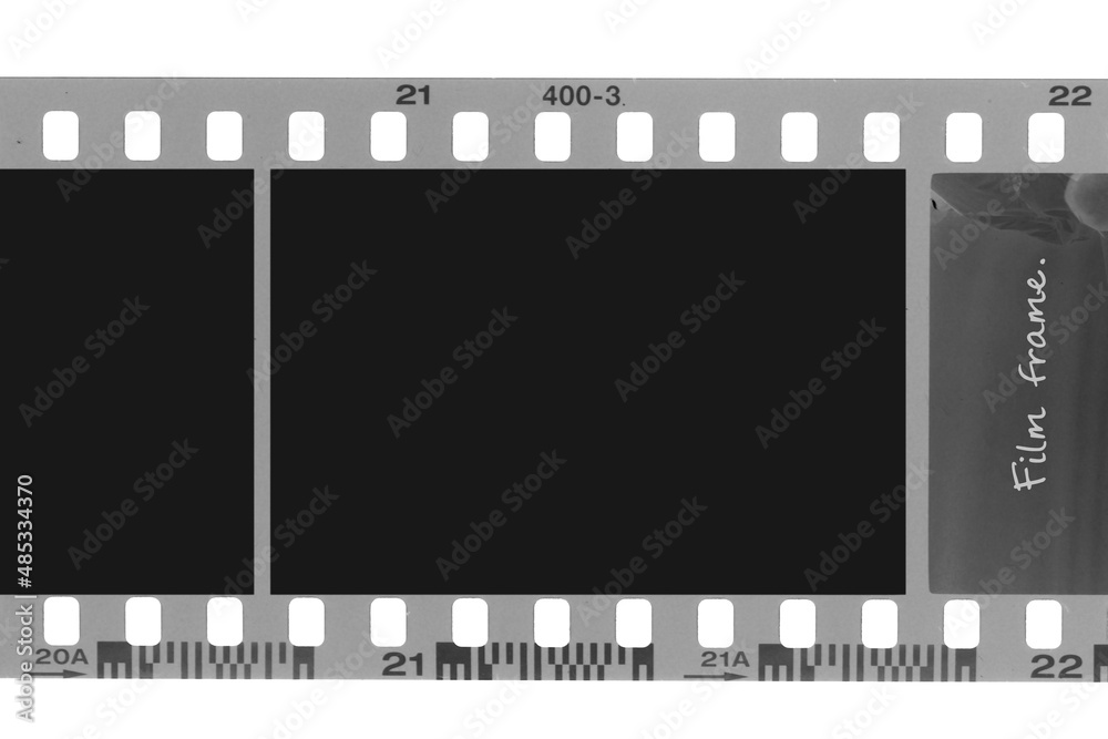 Naklejka premium 35mm strip on white background.