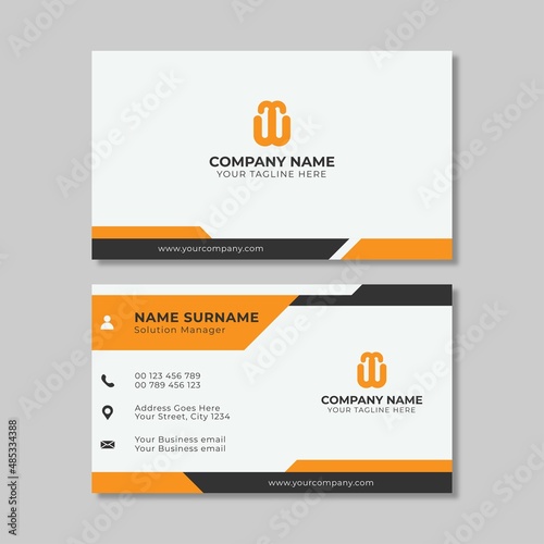 Creative and Clean Double sided Business Card Template Design