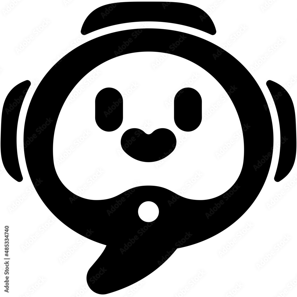 Fototapeta premium chat glyph icon