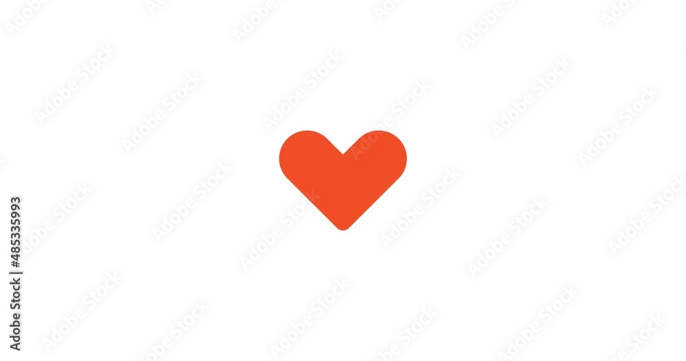 Heart flat icon animation object. Love concept. Simple animation for design. Heart flat icon animation object. Love concept. Simple animation for design.