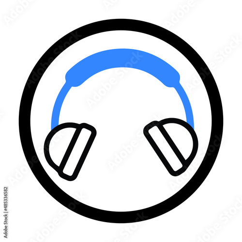 Head phone or music sound icon