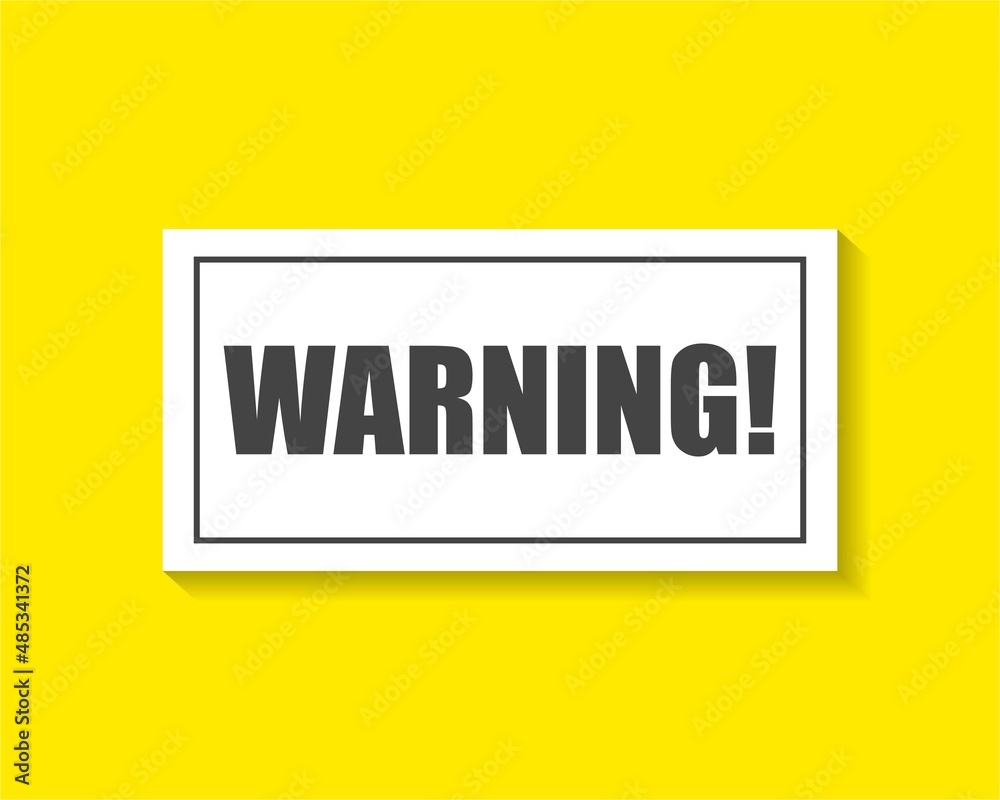Warning icon on white isolated background. Layers grouped for easy ...