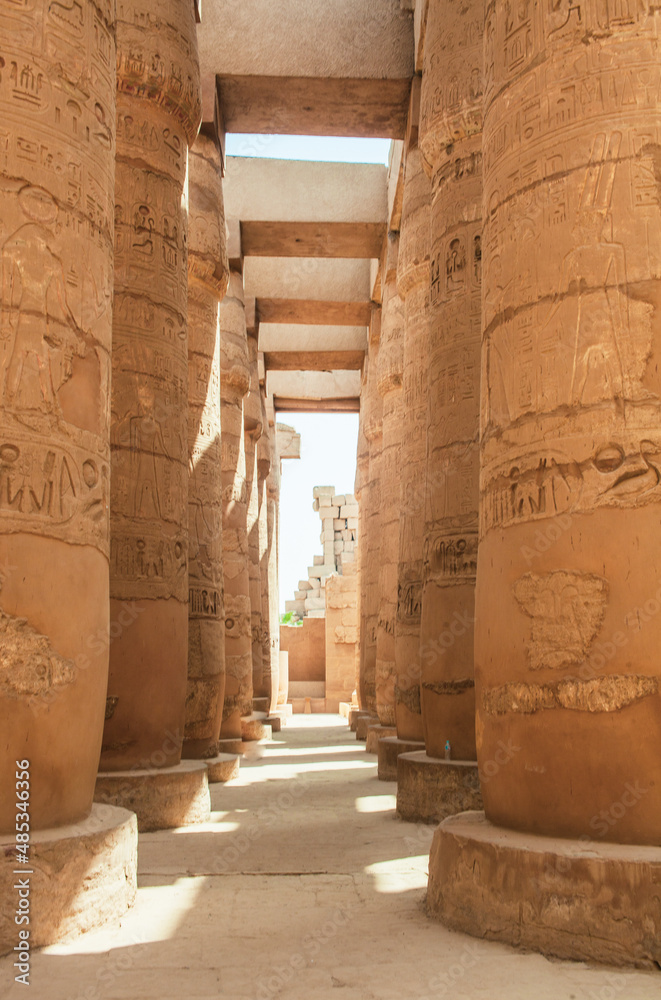The Karnak Temple Complex, commonly known as Karnak, comprises a vast mix of decayed temples, pylons, chapels, and other buildings near Luxor, Egypt The Karnak Temple Complex, commonly known as Karnak, comprises a vast mix of decayed temples, pylons, chapels, and other buildings near Luxor, Egypt