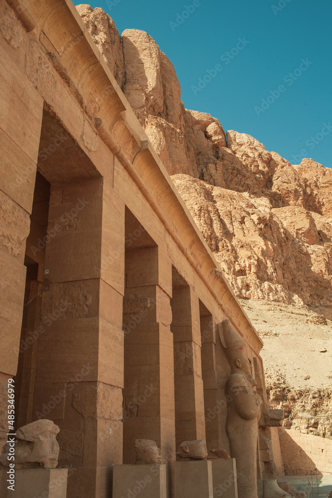 The Temple of Hatshepsut is a mortuary temple built during the reign of Pharaoh Hatshepsut of the Eighteenth Dynasty of Egypt. Located opposite the city of Luxor, it is considered to be a masterpiece 