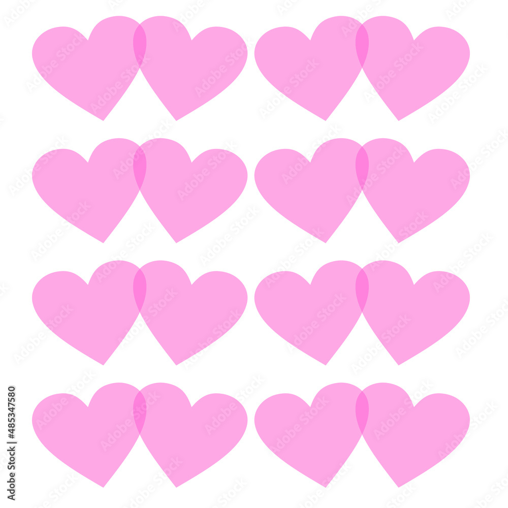 Valentines Day Illustration Hearts Vector