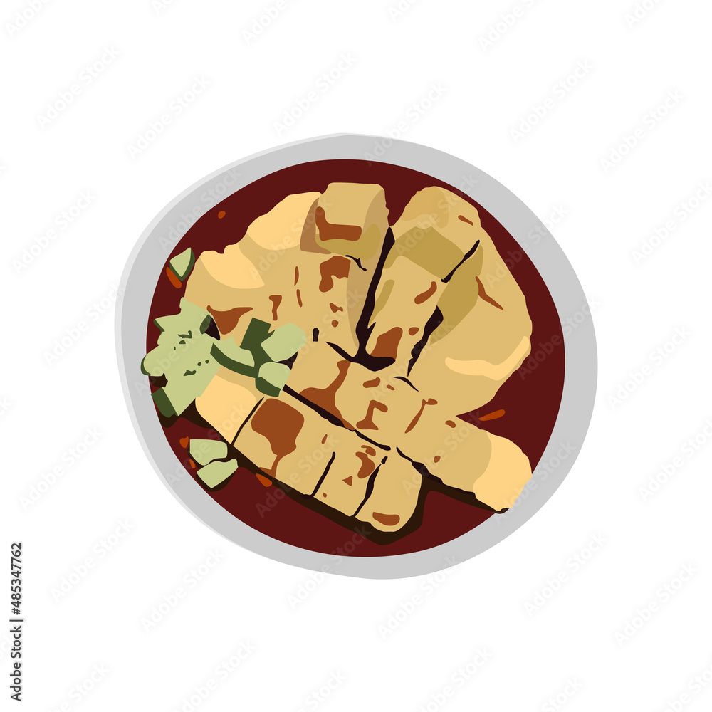 Empek-empek indonesian food design vector Empek-empek indonesian food design vector