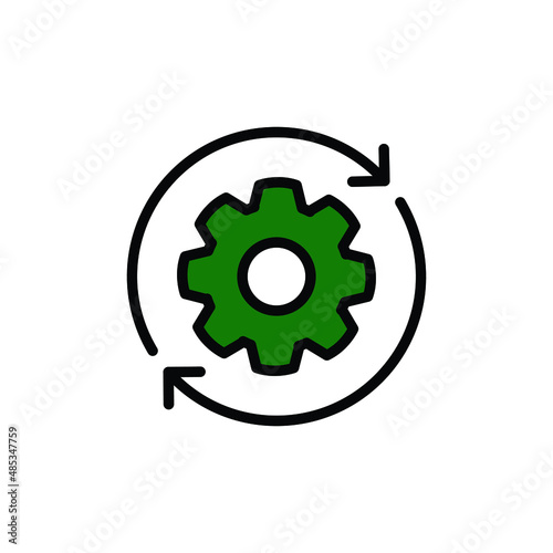 Setting icon design vector.