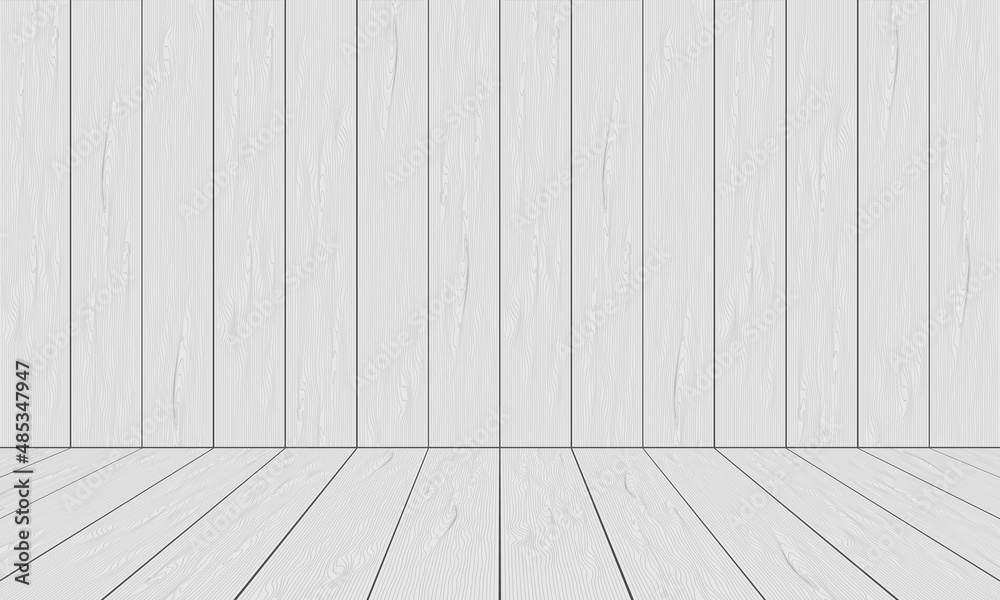 Realistic white wood room space background texture vector Realistic white wood room space background texture vector