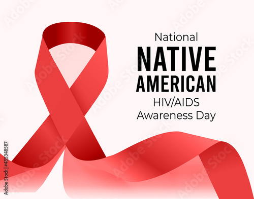 National Native American HIV AIDS Awareness Day. Vector illustration on white