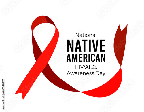 National Native American HIV AIDS Awareness Day. Vector illustration on white