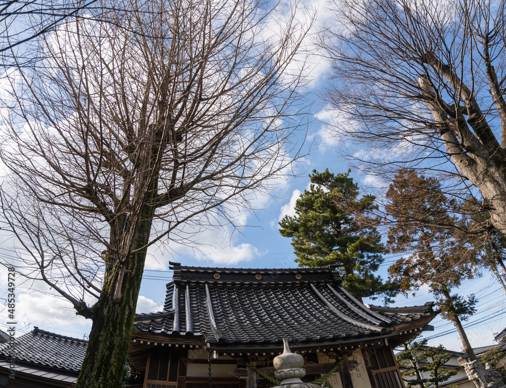 冬　小さな八幡神社の風景