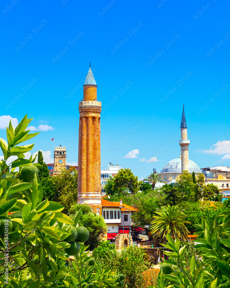 Panoramic view of Antalya Old Town. Antalya, Turkey