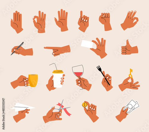 Hand gestures icons