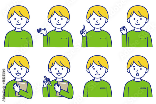 アイコン 人 長袖 男性 AI 素材 ベクター 