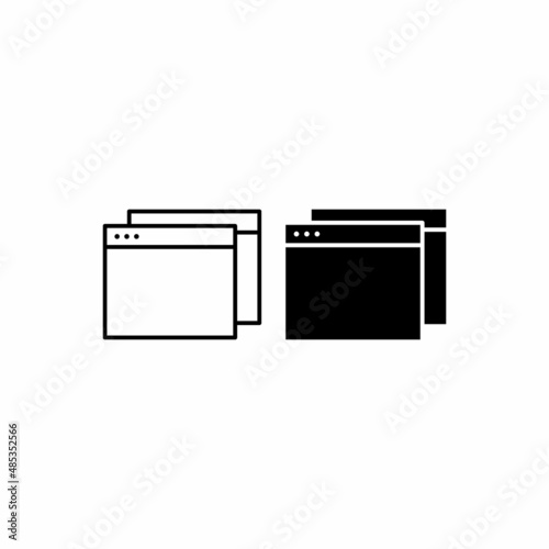 duplicate browser icon vector