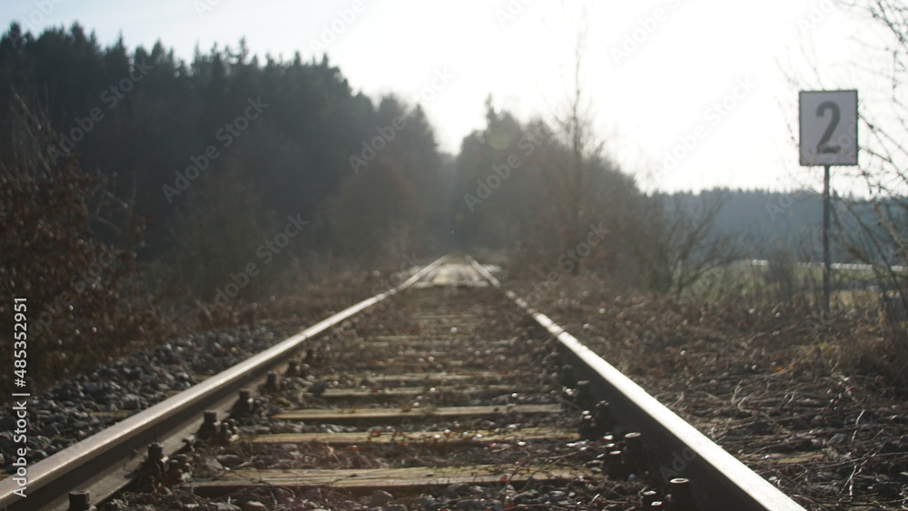 Altes zugewachsenes Eisenbahngleis