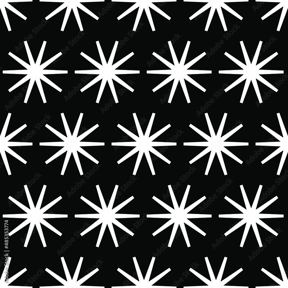 abstract seamless black and white vector pattern