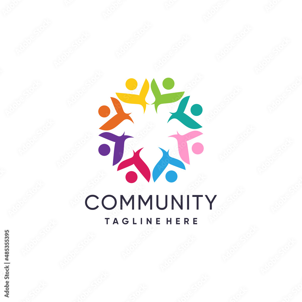 Community logo design vector Premium Vector Community logo design vector Premium Vector