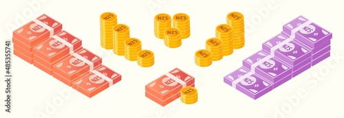 New Zealand Dollar Money and Coin Bundle Set