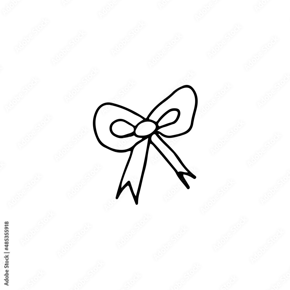 hand drawn outline element for easter, ribbon hand drawn outline element for easter, ribbon
