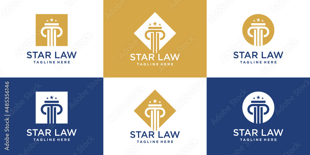 Lawyer logo collection with golden creative concept Premium Vector Lawyer logo collection with golden creative concept Premium Vector