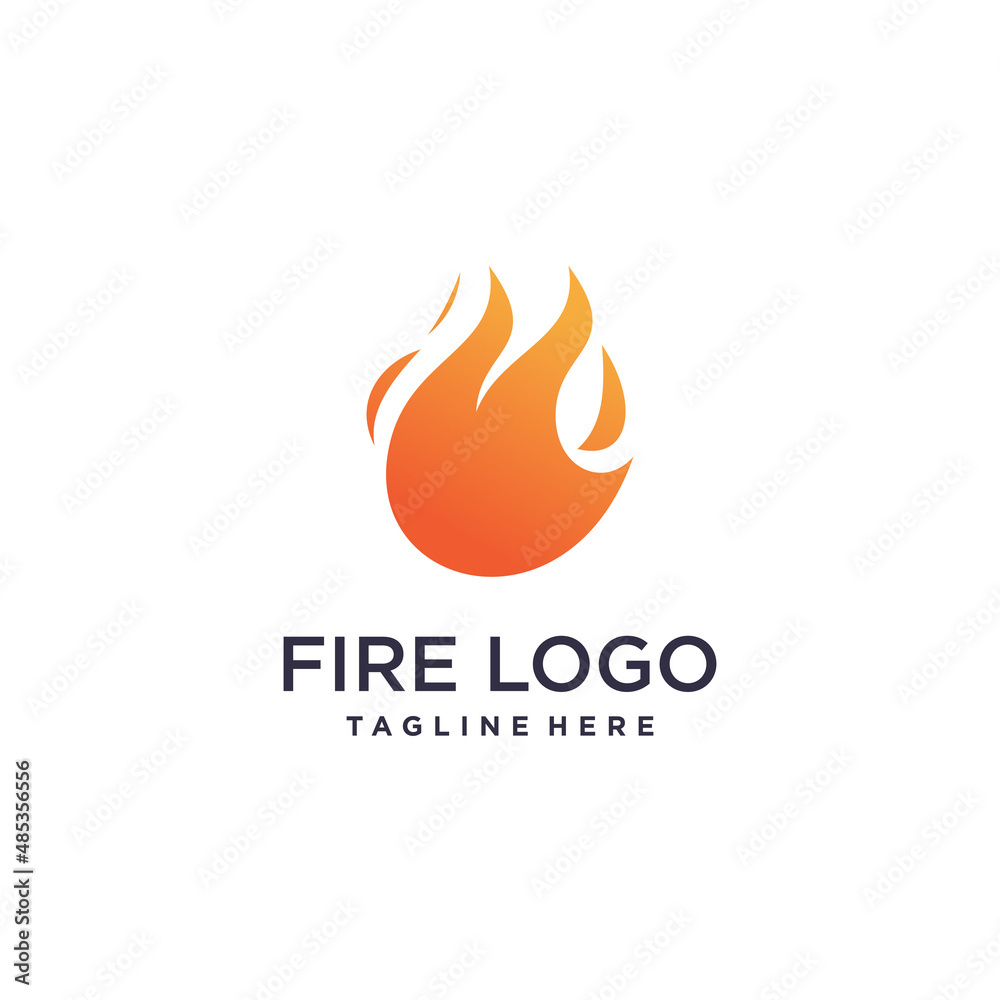 Fire logo design with creative abstract concept Premium Vector Fire logo design with creative abstract concept Premium Vector