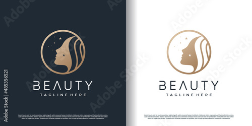 Beauty logo design with modern concept