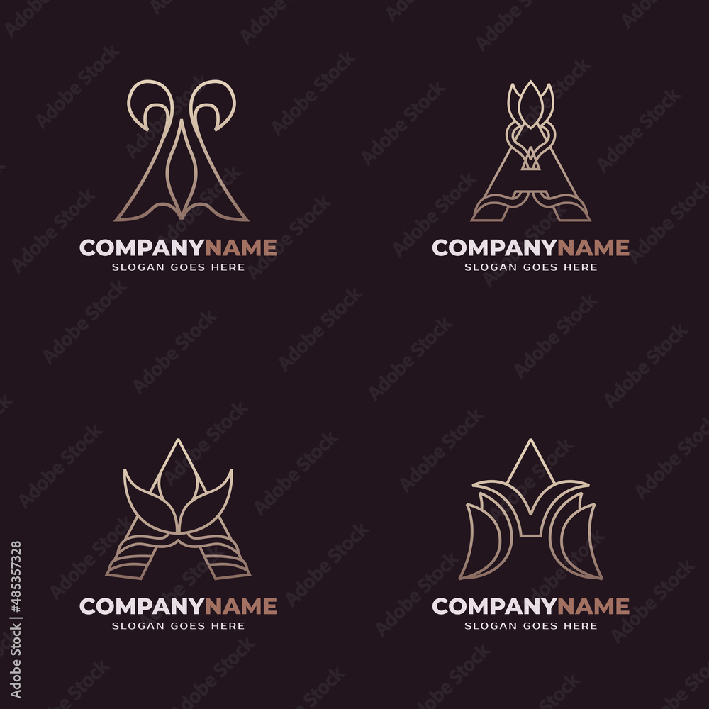 Elegant logo design abstract illustration Elegant logo design abstract illustration