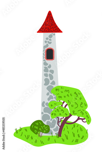 Medieval tower. A tower for a princess.