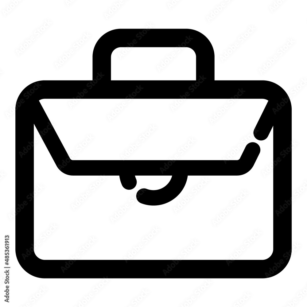 Briefcase Flat Icon Isolated On White Background