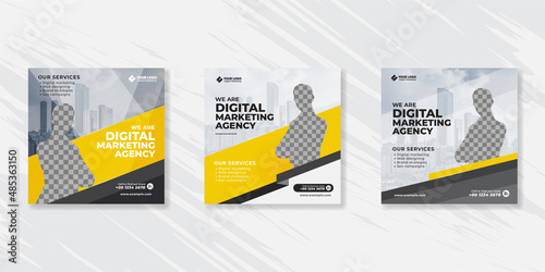Digital business marketing social media post template.