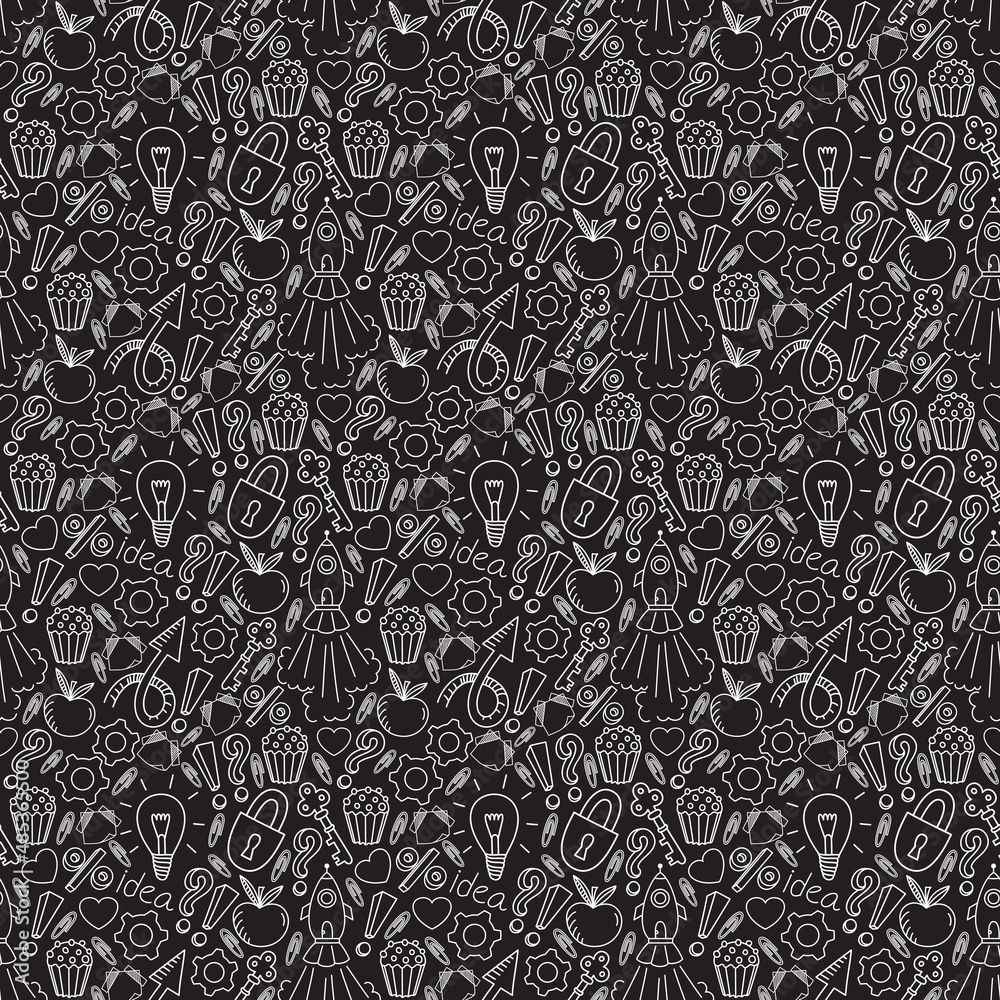 Seamless pattern with business doodle elements Seamless pattern with business doodle elements