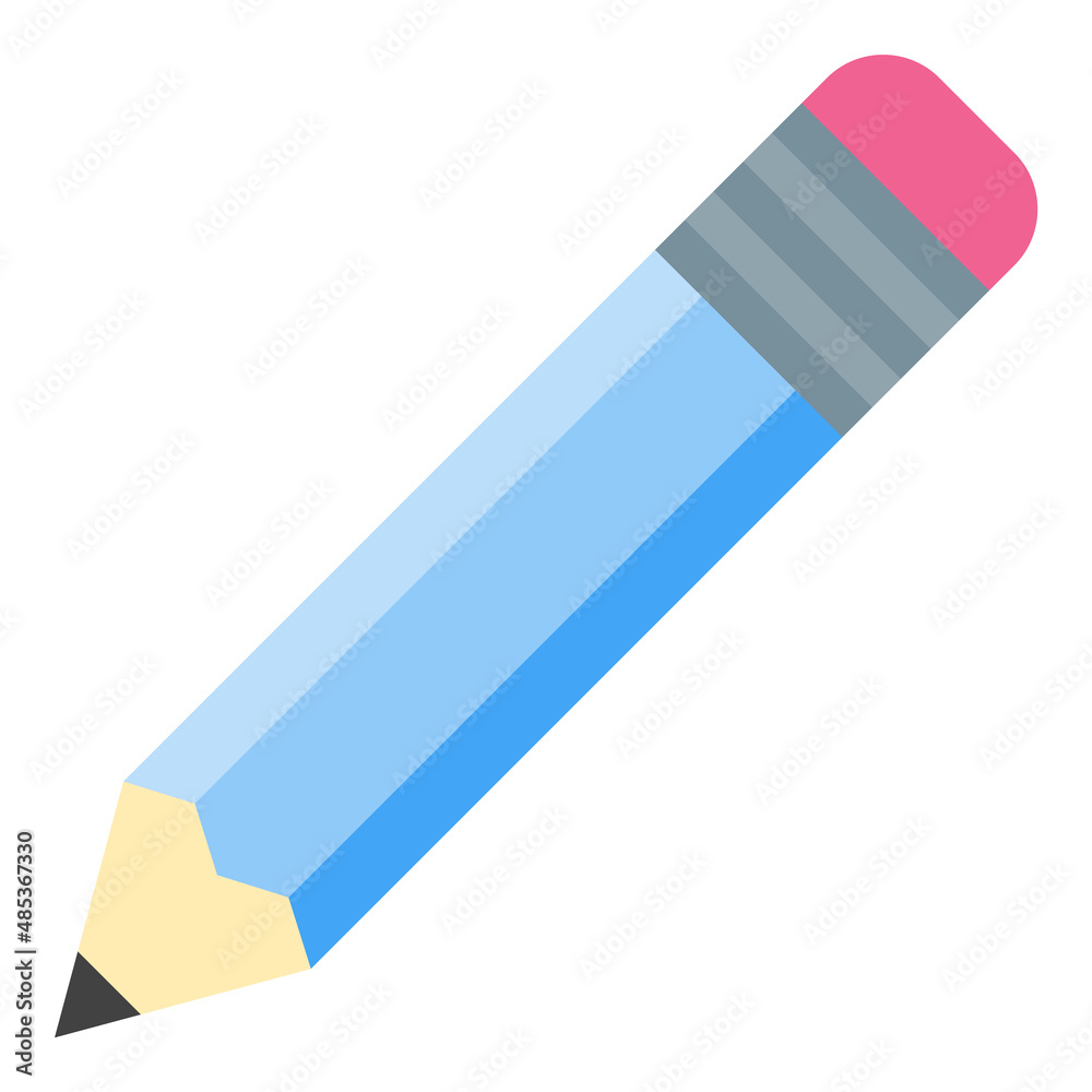 Pencil Flat Icon Isolated On White Background Pencil Flat Icon Isolated On White Background