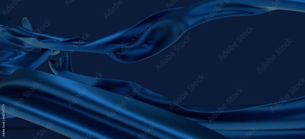 Obraz premium Abstract blue wave pattern, illustration
