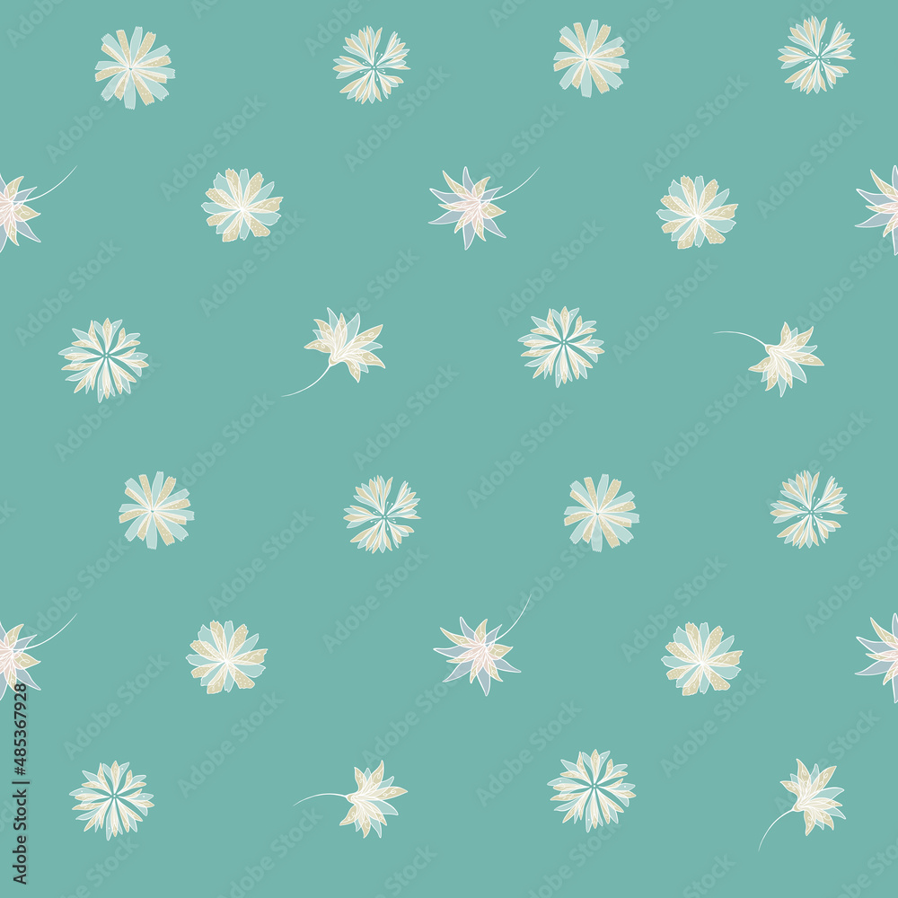 pattern with small flowers on green background pattern with small flowers on green background