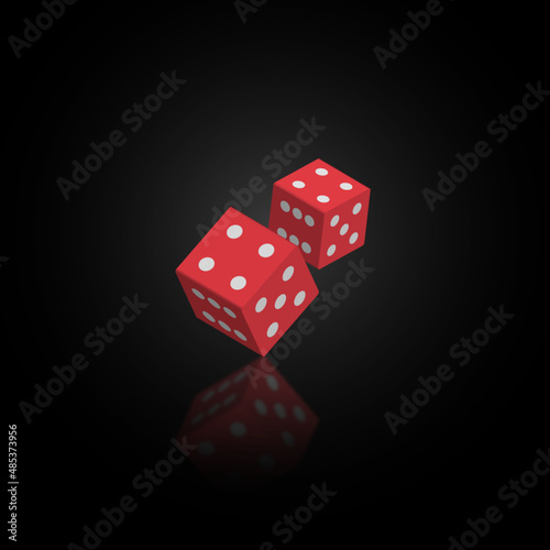3d Dice,  isometric image, gambling for everyone