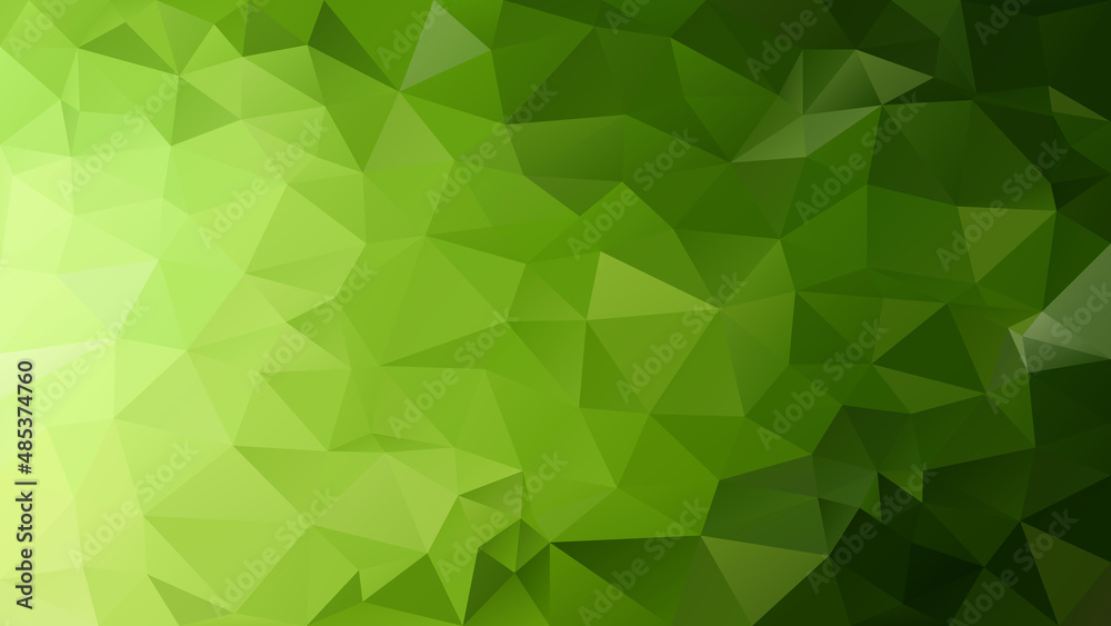 vector abstract irregular polygon background - triangle low poly pattern - light leaf green color
