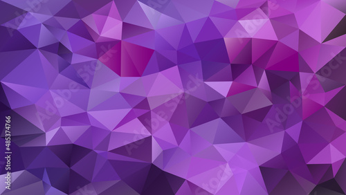 vector abstract irregular polygon background - triangle low poly pattern - velvet violet purple color