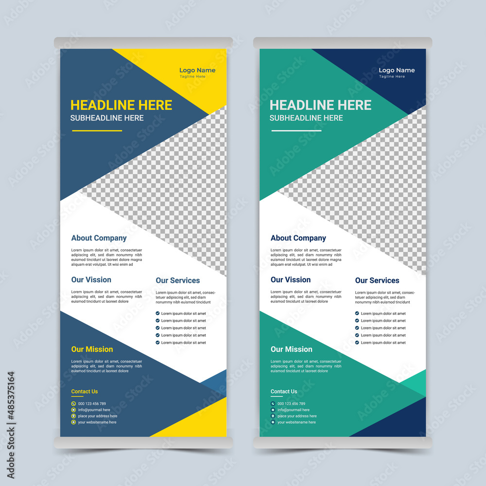 Corporate business roll up banner template design Corporate business roll up banner template design